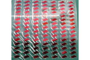 105 Buegelpailletten Welle 8 x 3 mm spiegel rot